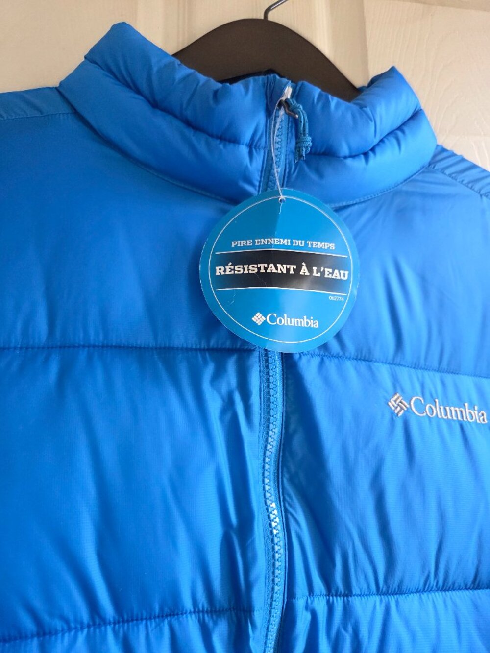 COLUMBIA XL Men's Frost Fighter PUFFER Jacket Water Resistant Blue NEW $150